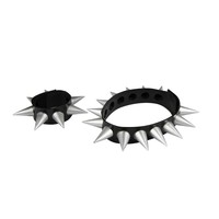 Ruige punk halsband Ricardo met spikes