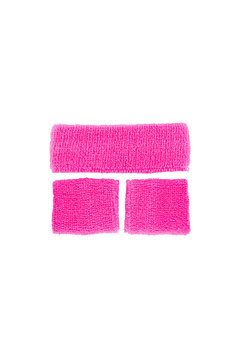 Neon roze zweetbanden set Mick
