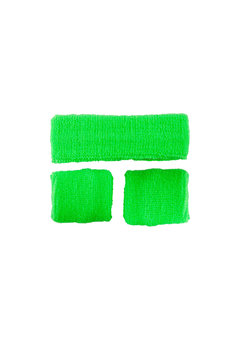 Neon groene zweetbanden set Mick