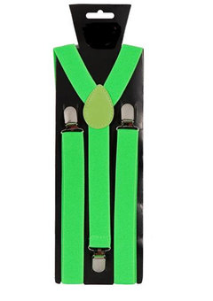 Neon groene bretels Milan 80-jaren