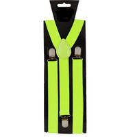 Leuke neon gele bretels Milan 80-jaren