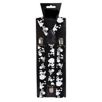 Leuke zwarte bretel Max met schedel print