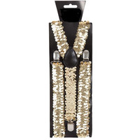 Leuke  gouden bretel Max met glitters