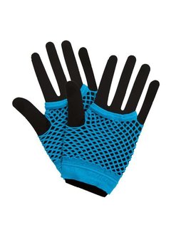 Visnet handschoenen Sophie blauw kort model