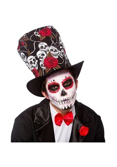 Hoge hoed day of death schedelprint