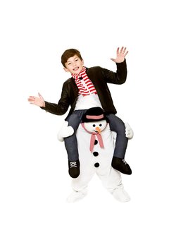 Gedragen door sneeuwpop kostuum kids