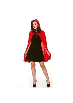Cape met capuchon rood