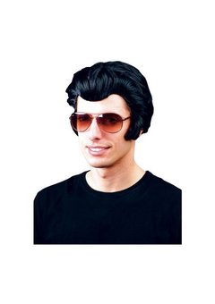 Elvis pruik Rock en Roll  zwart