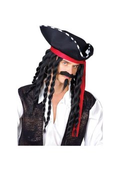 Piraten Pruik met hoed Simon