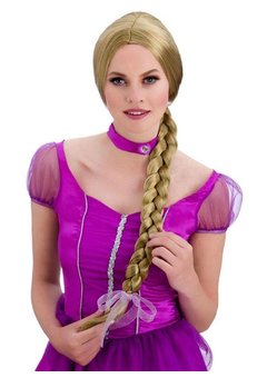 Pruik middeleeuwse prinses Jasmin