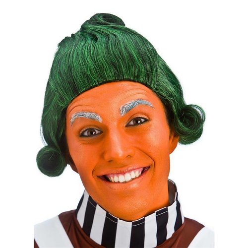 Originele groene Factory Worker pruik Oompa Loompa