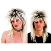 Prachtige blonde rocker pruik  80-jaren
