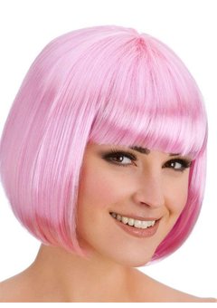 Pruik Esmee boblijn roze
