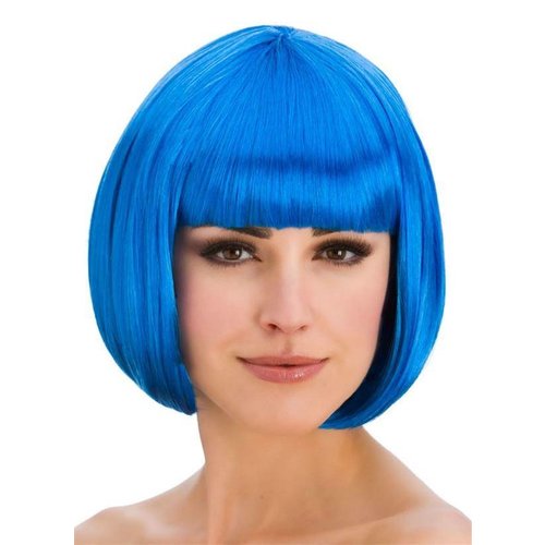 Mooie boblijn pruik Esmee in de kleur blauw