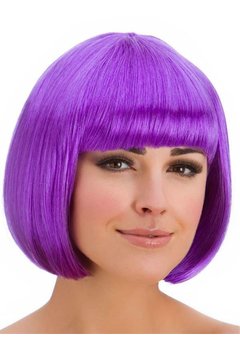 Paarse Esmee pruik boblijn.