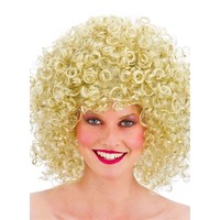 Afro pruik Dolly in de kleur blond