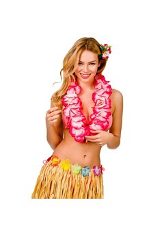 Hawaii slinger Alohilani roze bloemen