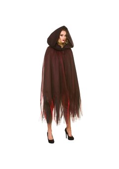 Vampieren cape met kap volwassenen