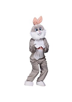 Konijnen pak Babbel mascotte