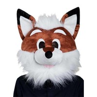 Ruig vossen kop masker pluche