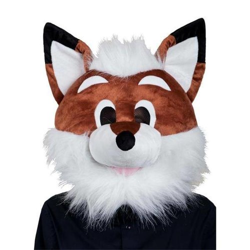 Ruig vossen kop masker pluche