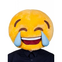 Leuke pluchen mascotte hoofd Barney lachende smiley