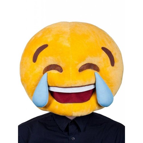 Leuke pluchen mascotte hoofd Barney lachende smiley