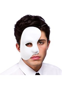 Phantom oogmasker Teddy in wit