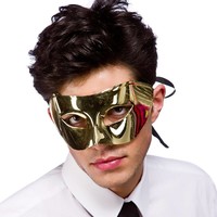 Leuk oogmasker Milaan in goud metallic