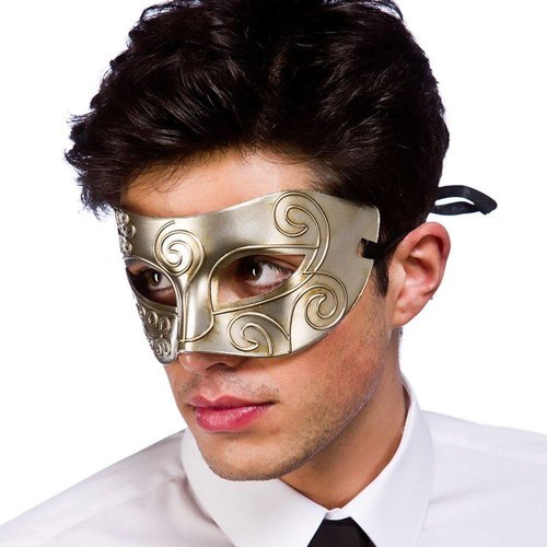 Leuk Venetiaans oogmasker Turijn in de kleur antiek zilver