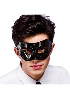 Oogmasker Milaan in zwart