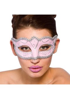 Oogmasker Venetië roze