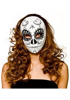 Day of the dead masker Mila wit zwart