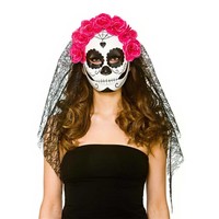 Mooi masker day of the dead Julia met sluier