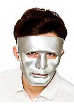 Robot masker Niels in zilver