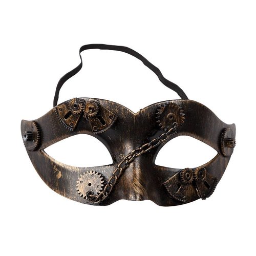 Mooie steampunk oogmasker Sophie zwart met goud