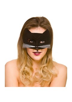 Katten oog masker Jennie met snorharen