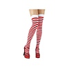 Hoge kousen Pip  rood wit gestreept