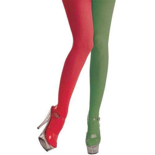 Mooie Panty duo kleur  rood groen