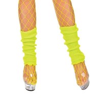 Leuke Beenwarmers  Disco fever neon geel