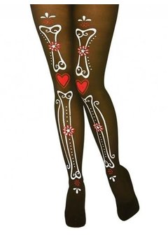 Panty Day of the dead  zwart
