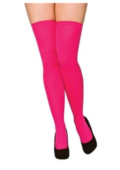 Hoge kousen Melanie fuchsia