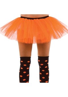 Disco rokje neon oranje kort