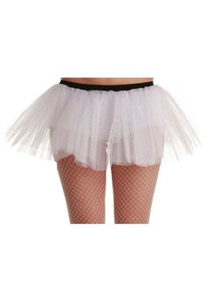 Disco rokje wit kort