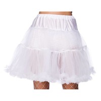 Mooie lange witte petticoat Nadine in wit