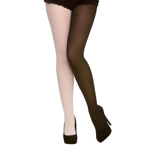 Mooie duo panty Cruella in zwart en wit