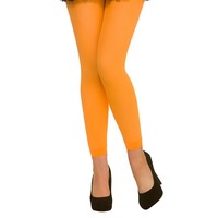 Mooie neon oranje legging Suus voor volwassenen