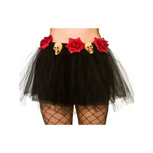 Mooi Tutu rokje day of the dead Skull met doodskoppen en rozen