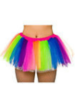 Tutu rokje regenboogkleuren Mimi