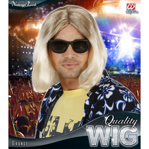 Mooie half-lange blonde pruik Chip